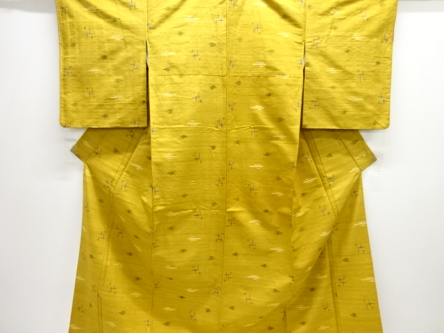 絣柄織り出し手織り紬着物